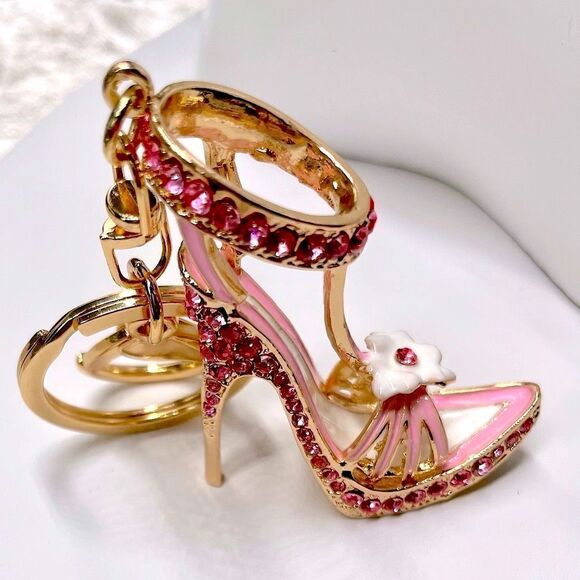 Bag charm, Key ring Gorgeous High Heel BeJeweled Charm l New - Picture 3 of 6